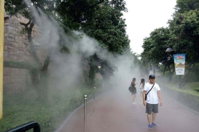 公园降温效果